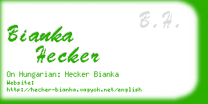 bianka hecker business card
